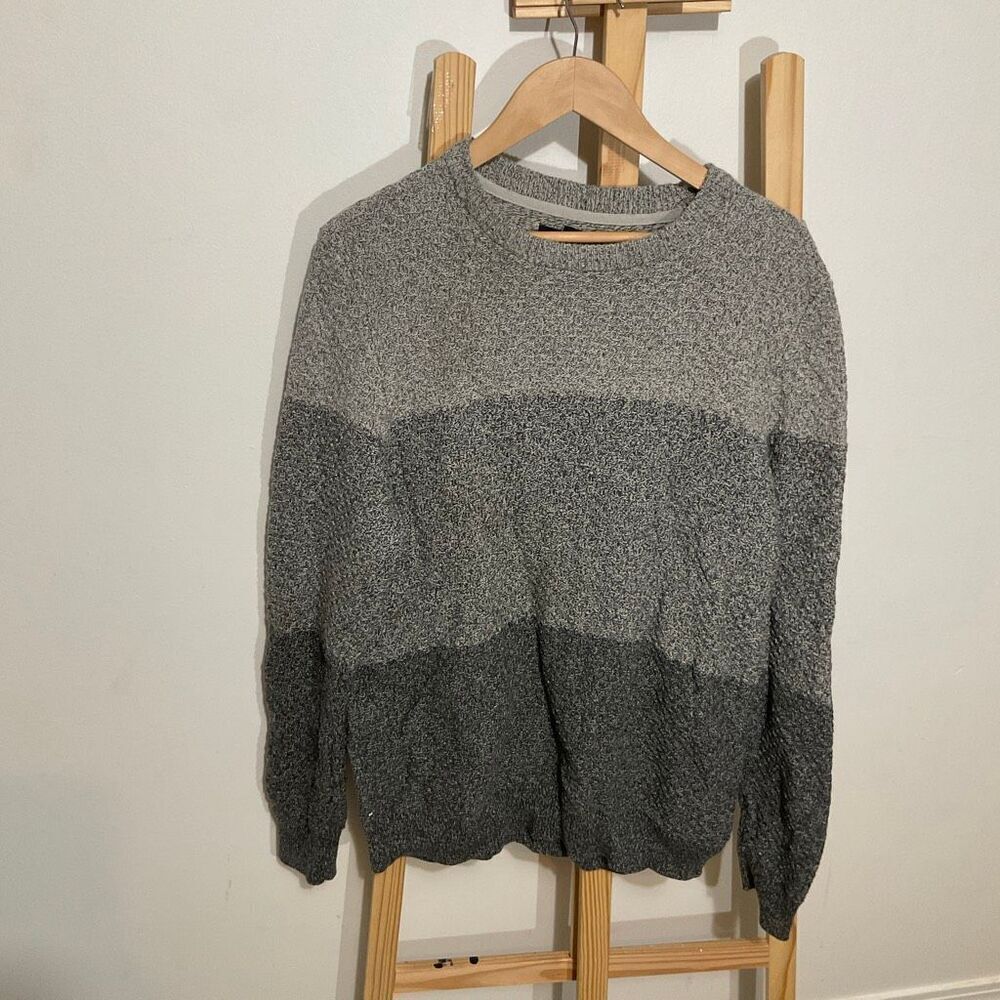 London Fog men’s multicolor gray crewneck sweater size large